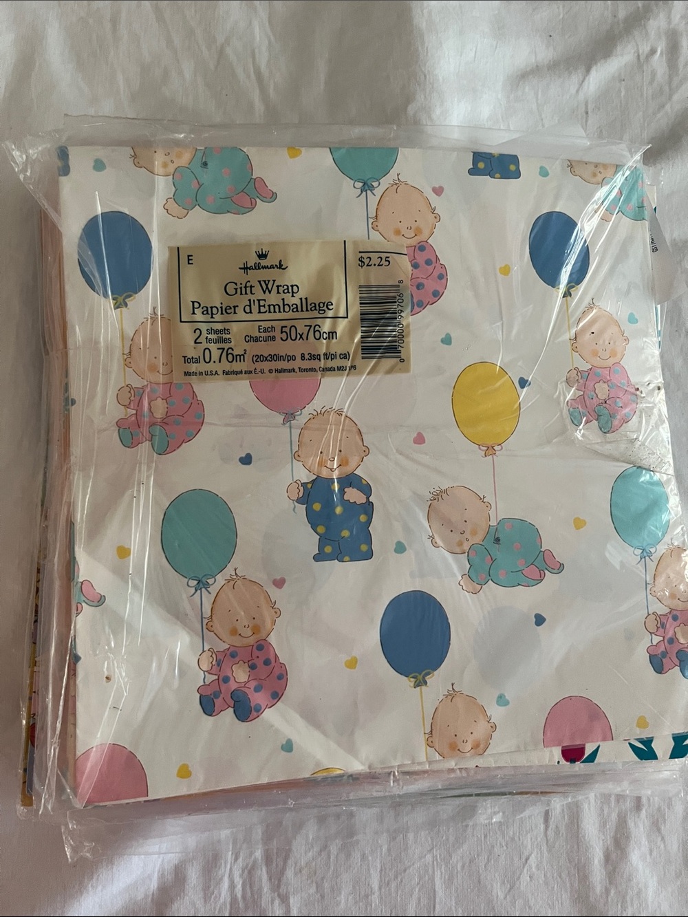 Vintage Hallmark Assorted Baby Gift Wrap